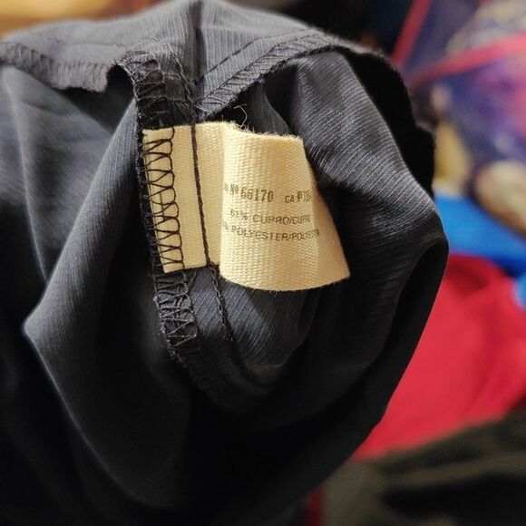 Anthropologie Daughters Of Liberation Cupro Blend Blue Straight Leg Pants Sz 4 - Picture 11 of 11